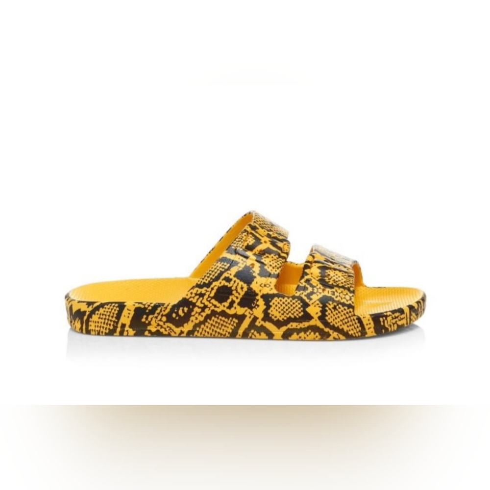 Women's Printed Two-Strap Slides- Freedom Moses Cobra MIKADO US 5-6